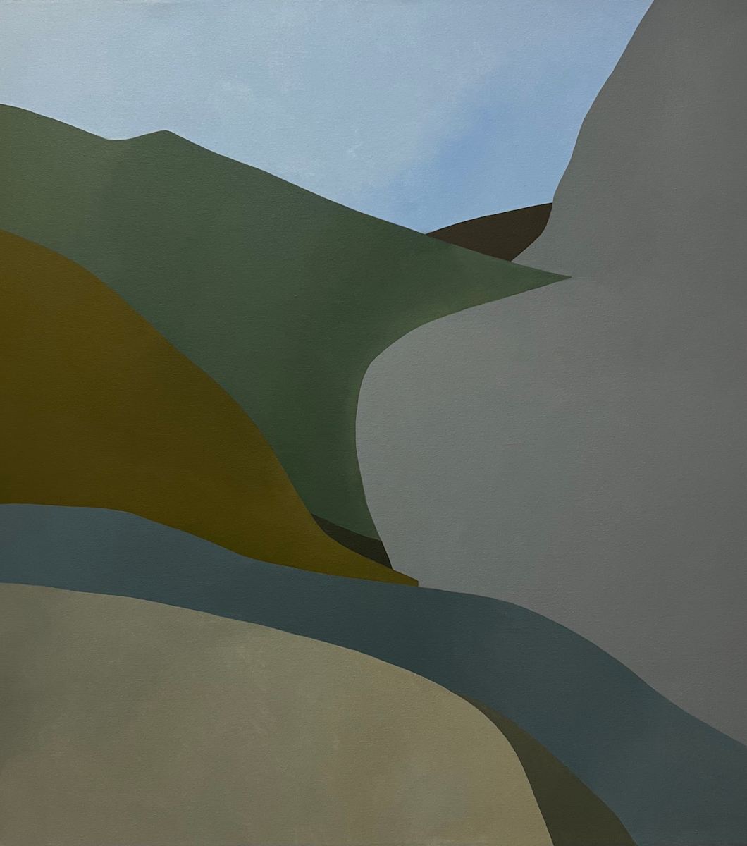 Tan + Blue Landscape by Margaret Moench, Image 4.