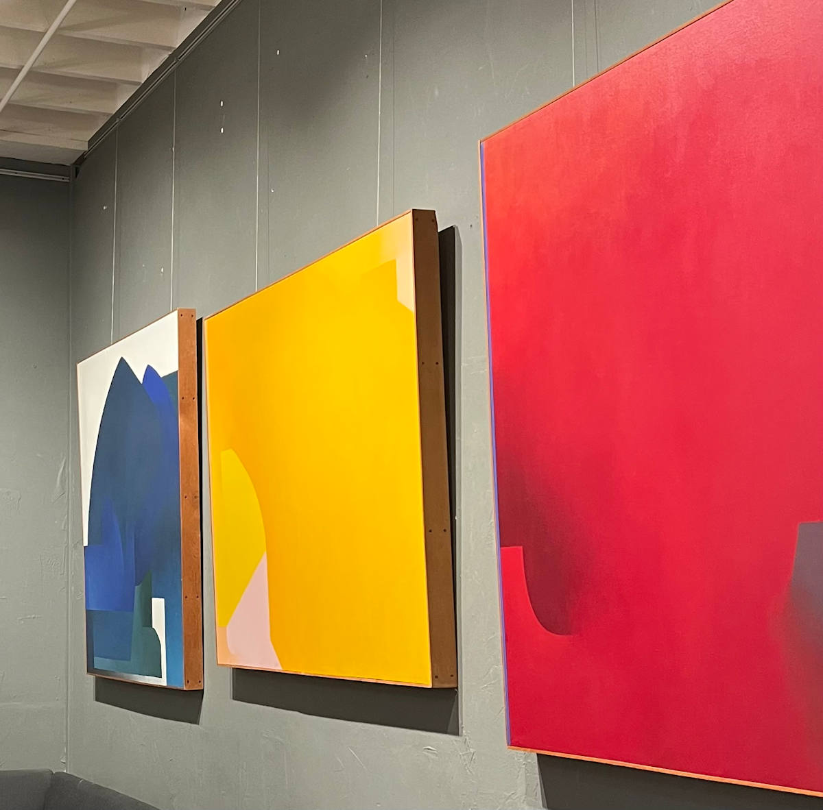 Red + Yellow + Blue Triptych by Margaret Moench, Image 2.
