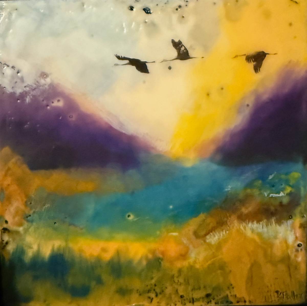 Arboretum Cranes by Karen Faller 