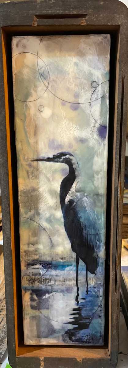 Boxed Heron by Karen Faller 