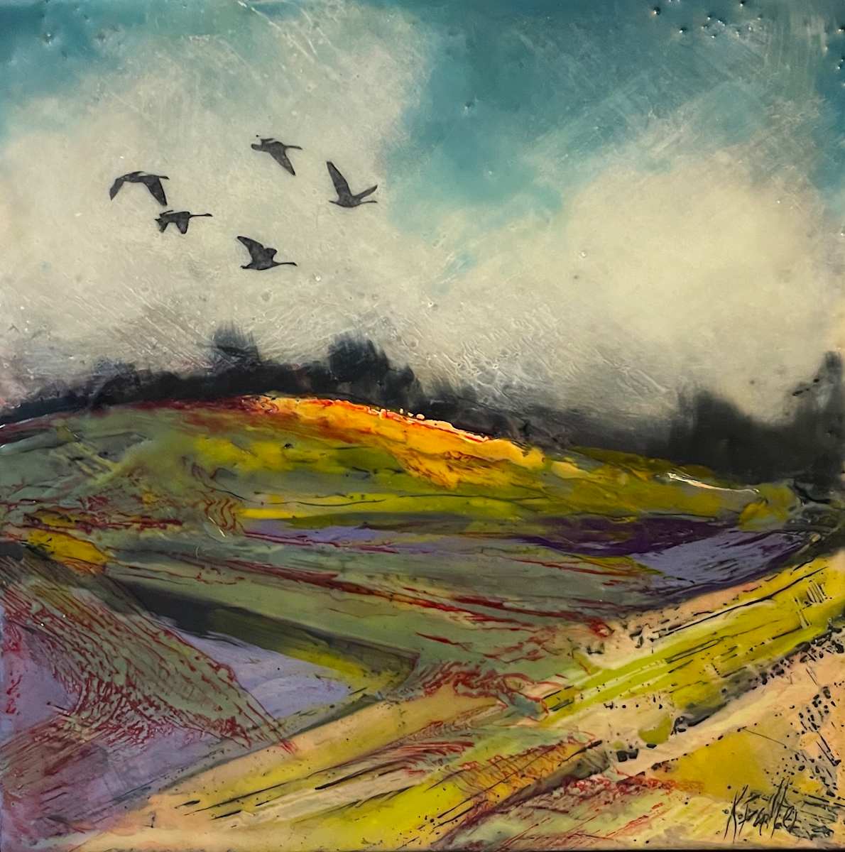 Field of Geese by Karen Faller 