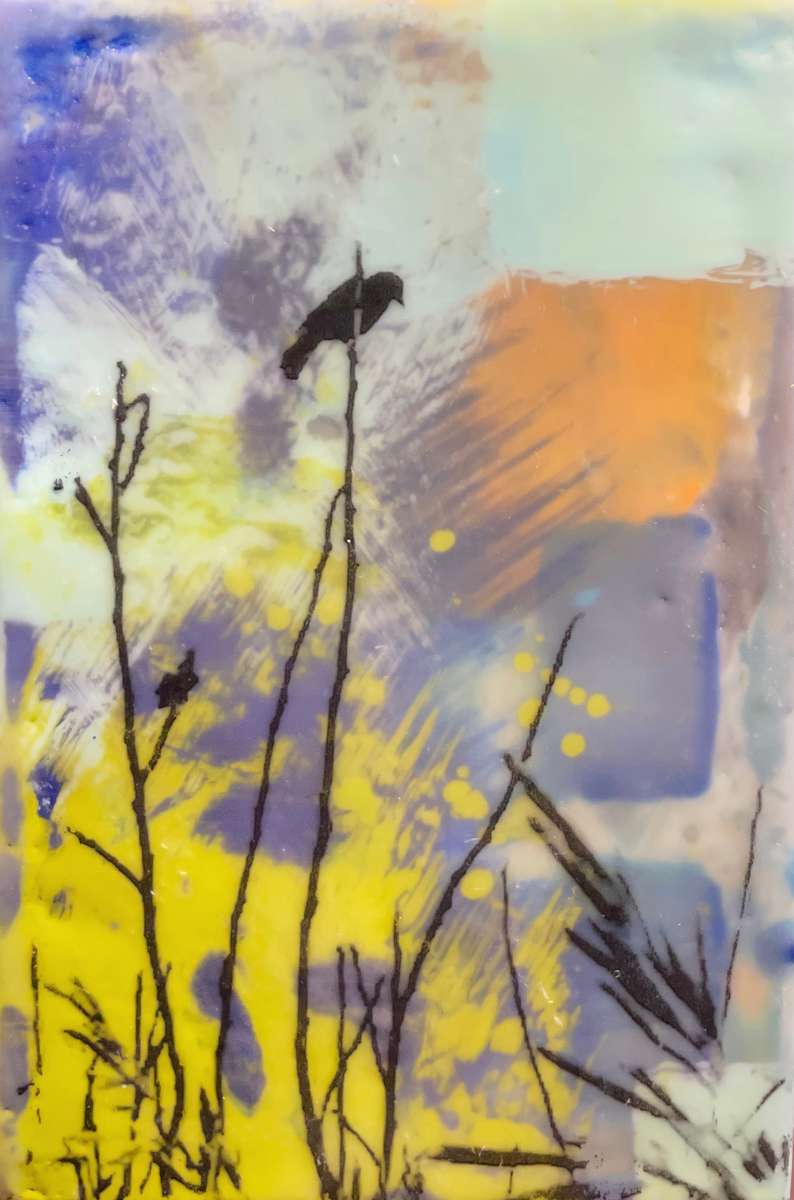 Redwing on the block by Karen Faller 