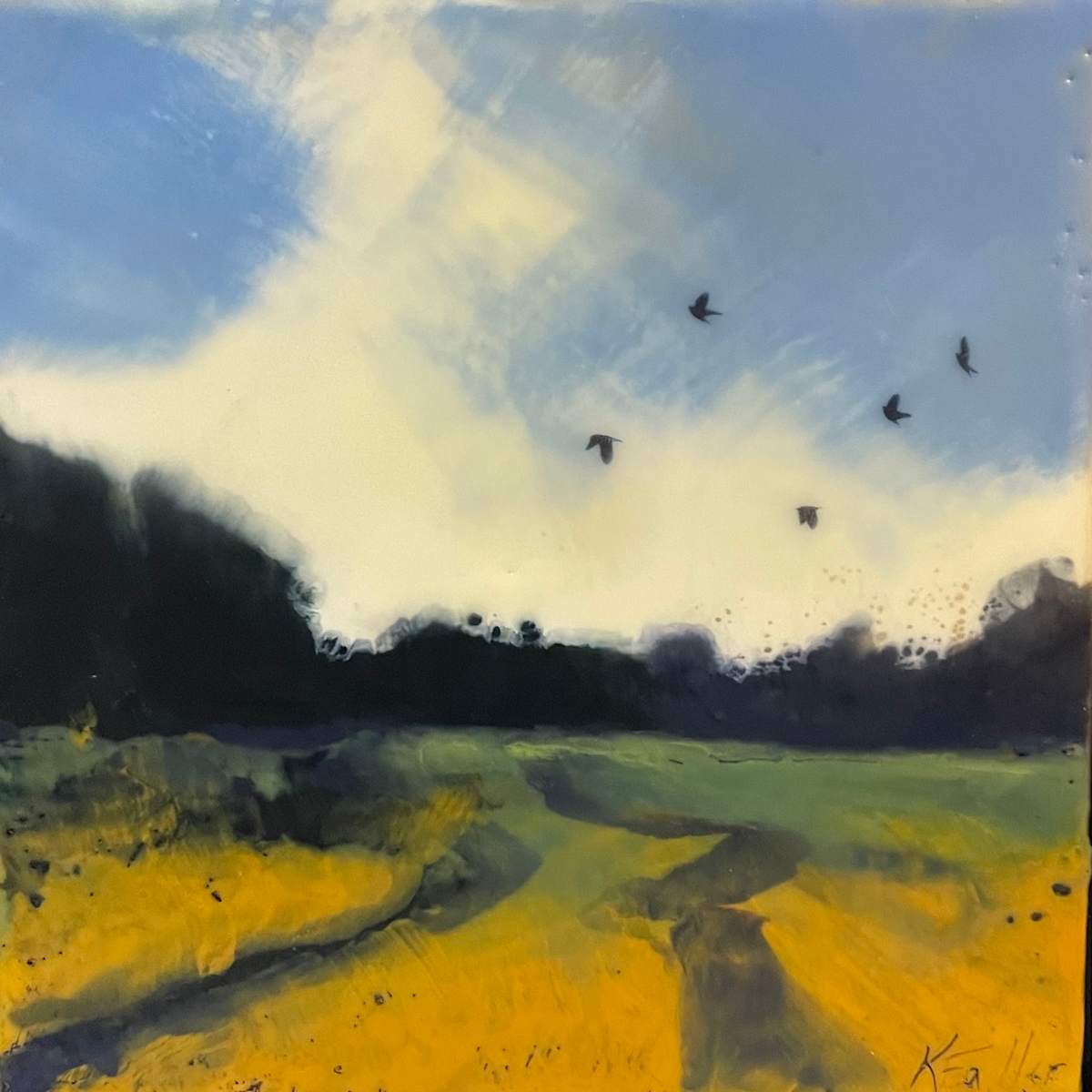 The edge of the tracks by Karen Faller 