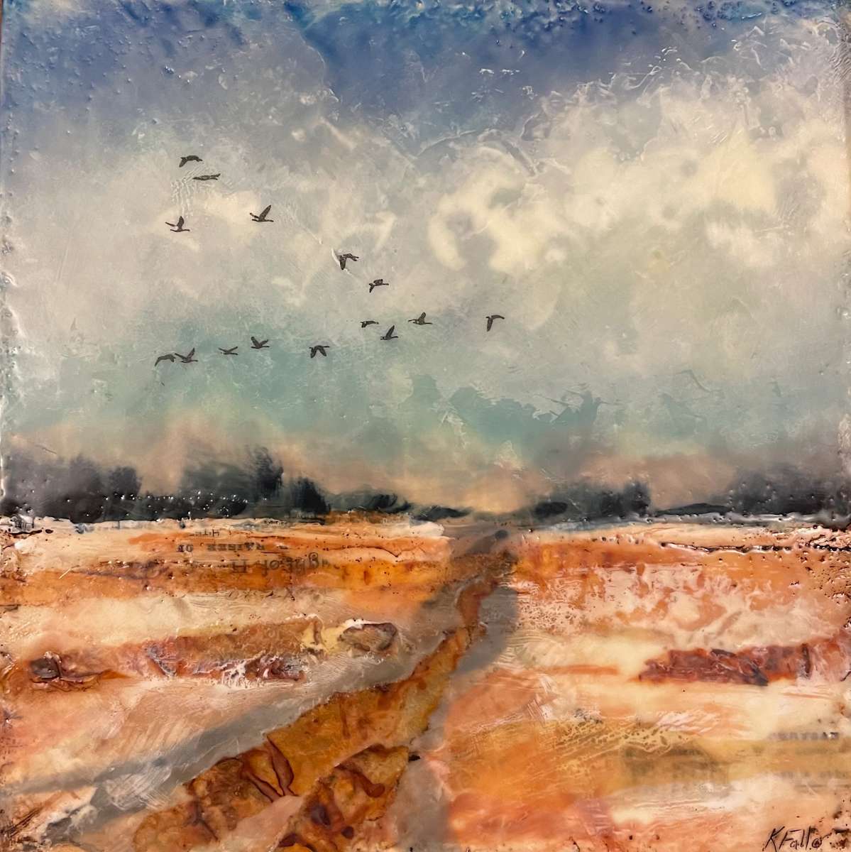 Winter field by Karen Faller 
