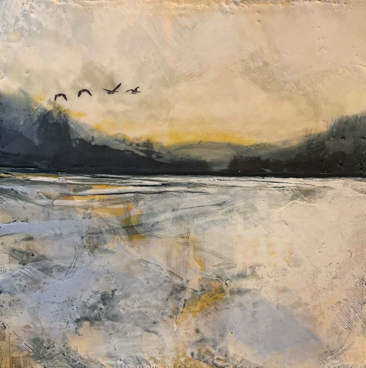 Winter lake II by Karen Faller 