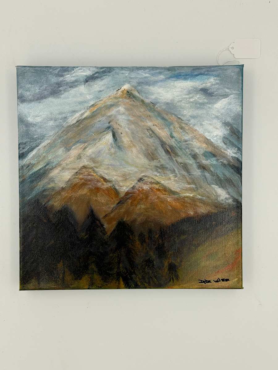 Alaska in my dreams by Debra Wilson  Image: From a photo I took in Alaska, this painting carries the dreamlike awe I felt standing before God’s majesty in the mountains. The mist, the light, the towering beauty—this place stirred something eternal in me.

Painted from memory, but sealed in my heart forever
