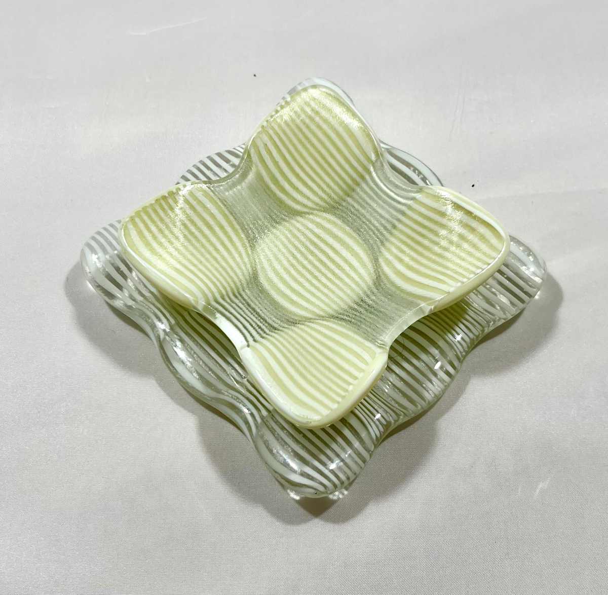 Small Optics Dish with Small Plate by Julie Root Sawyer 