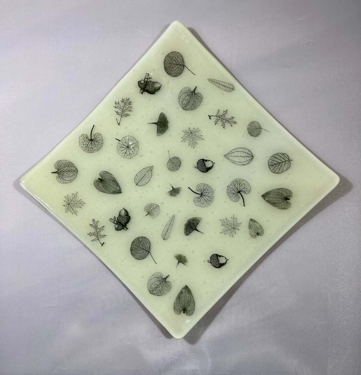 10" Fall Leaves Dish by Julie Root Sawyer 