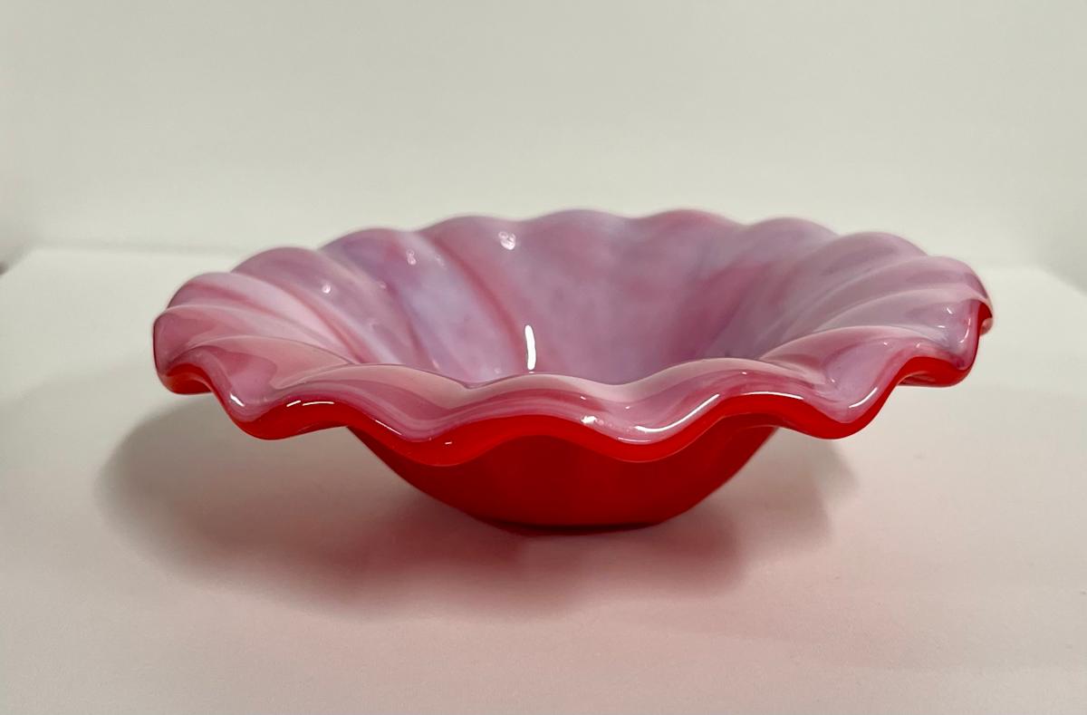 6" fluted bowl by Julie Root Sawyer, Image 1.