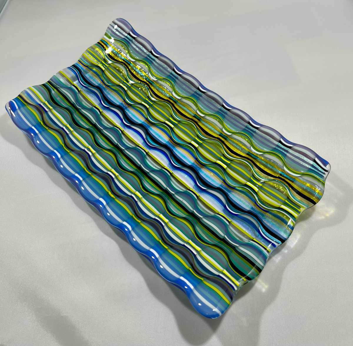 Free-form optics dish by Julie Root Sawyer 