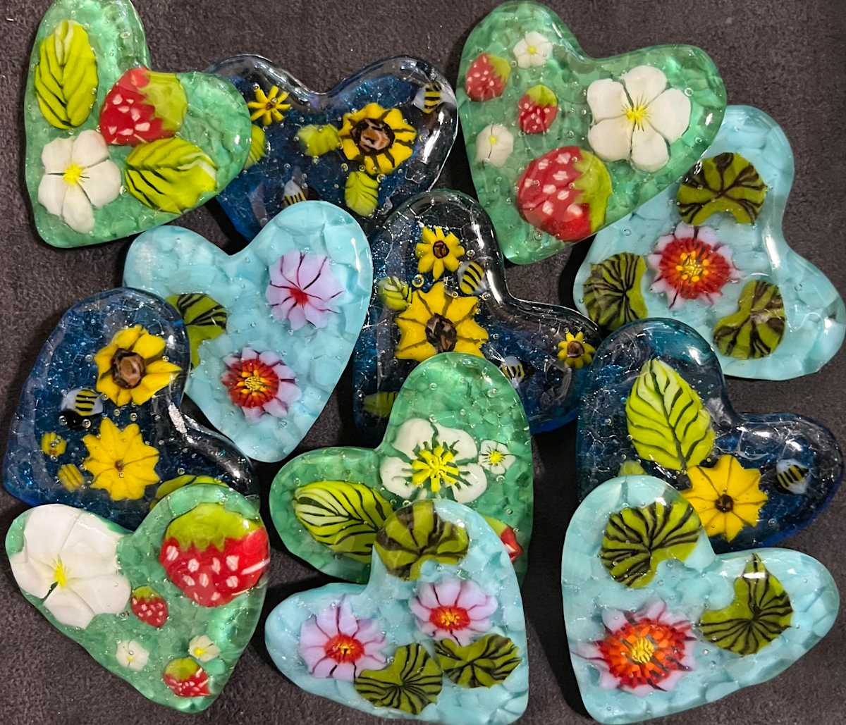 Assorted heart magnets by Julie Root Sawyer 