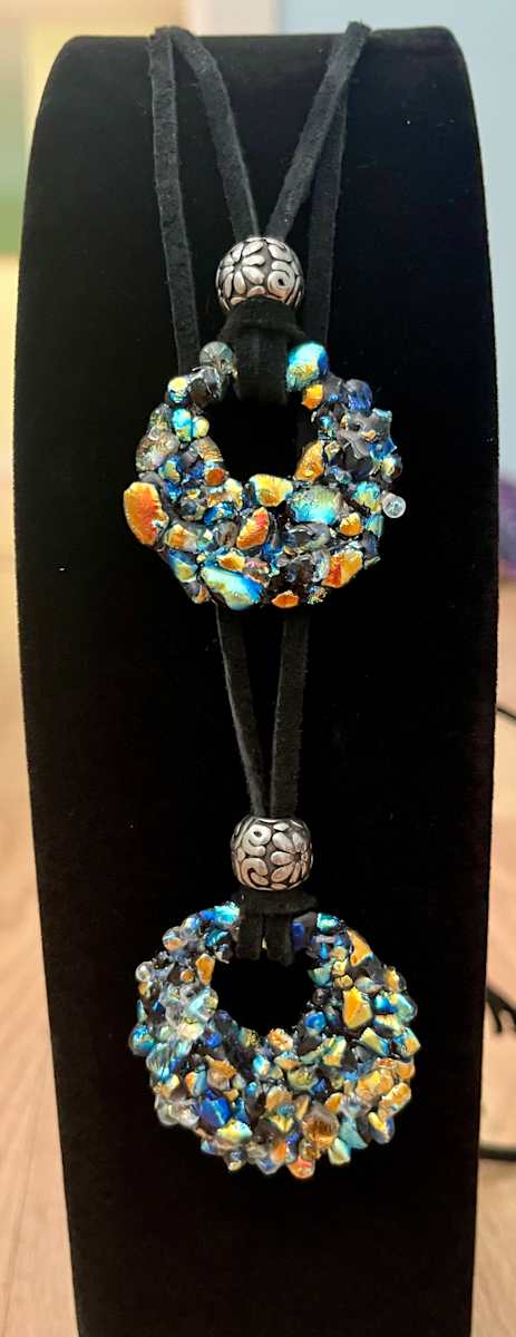 Dichroic pendants by Julie Root Sawyer, Image 1.