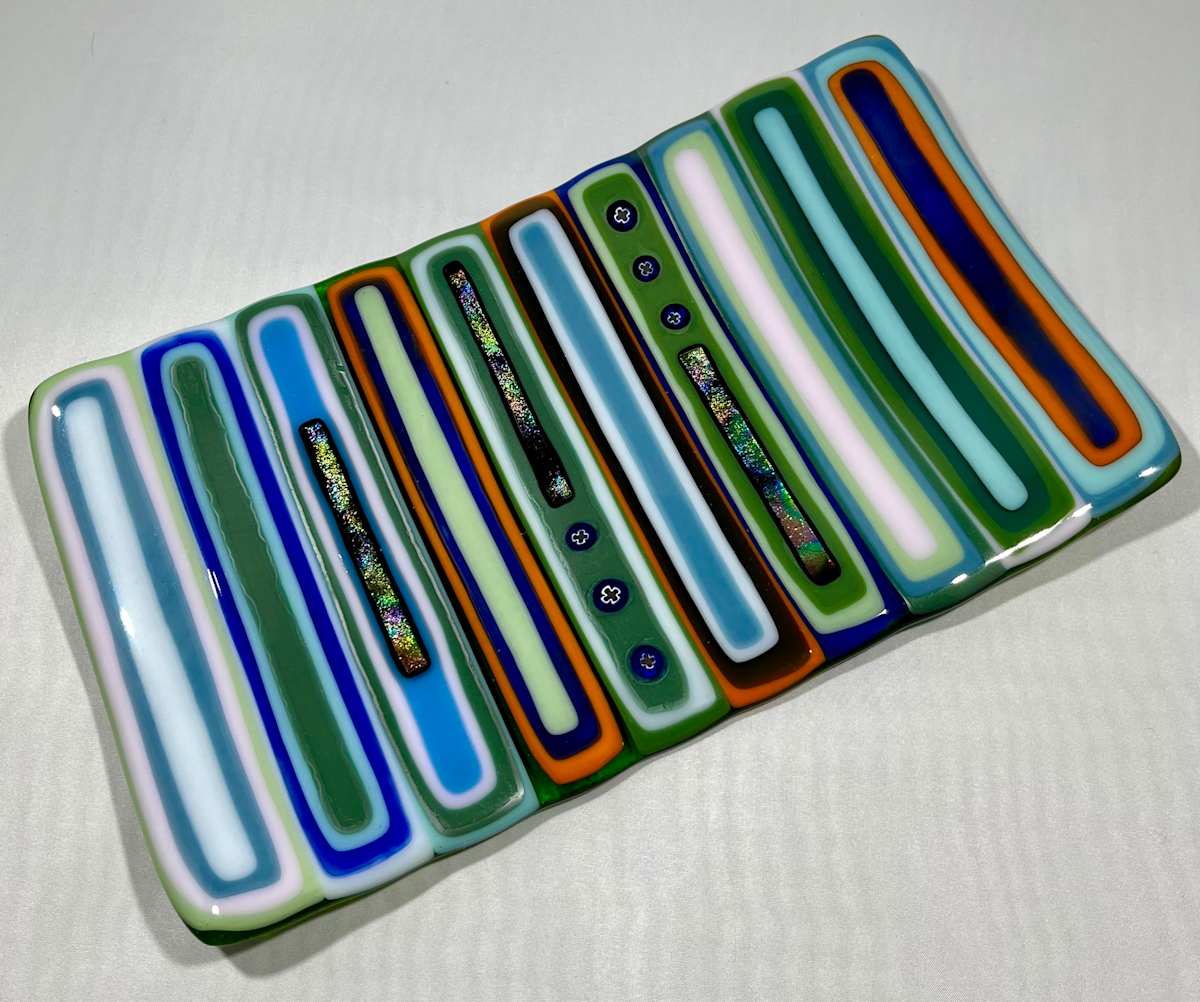 Stacks Dish with Dichroic by Julie Root Sawyer 