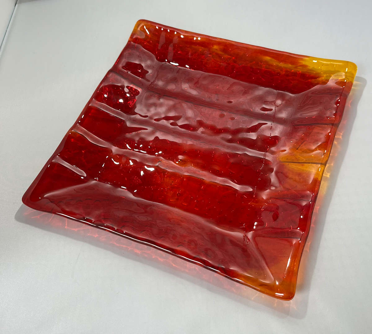 Embossed 10" square dish 1 by Julie Root Sawyer 