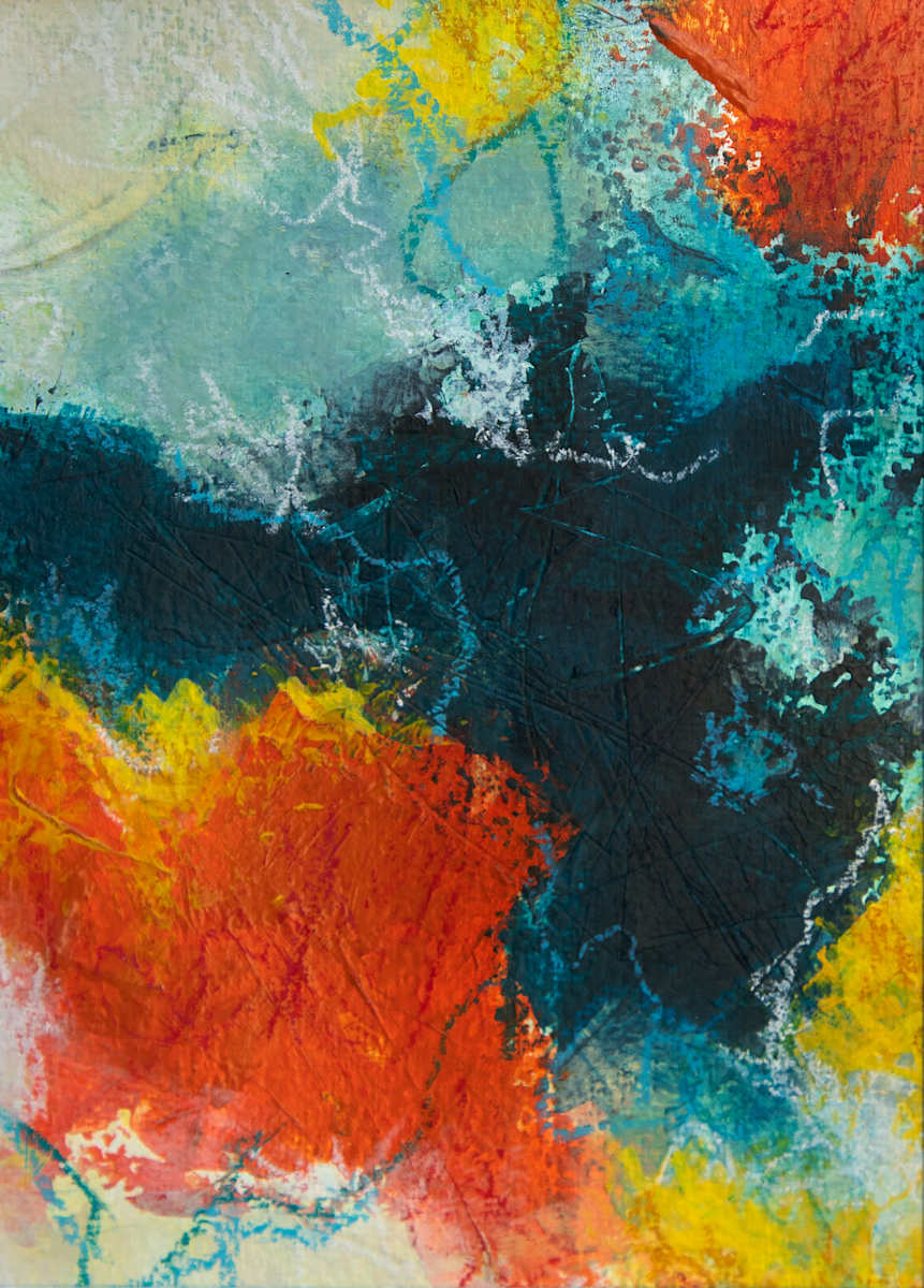 Untitled by Julia Kuklis  Image: Created using graphite, acrylic and oil pastel on paper.  Piece comes with white 1.5" matting.