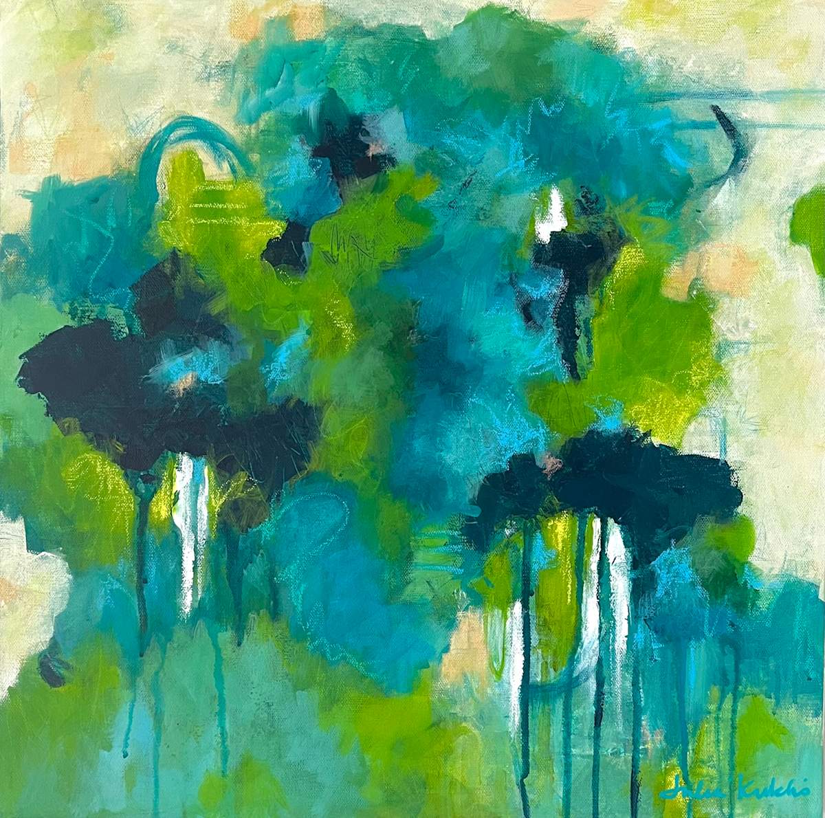 Canopy by Julia Kuklis  Image: Acrylic, oil pastel and colored pencil on canvas