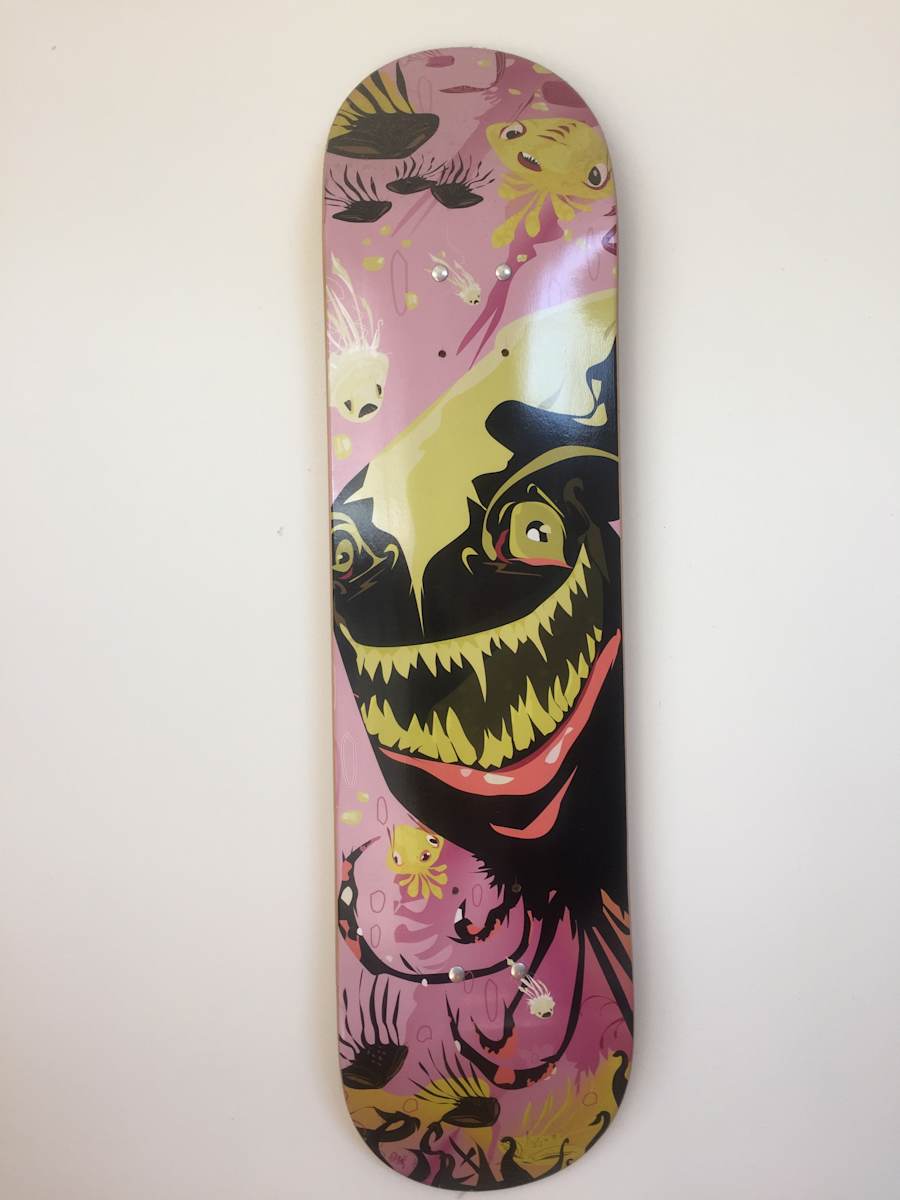 GEO Skateboards Atta Boy Laughing SquidSkateboard Deck , Yumfactory by Daniel  Seifert "Attaboy"  Image: Atta Boy Skateboard Deck