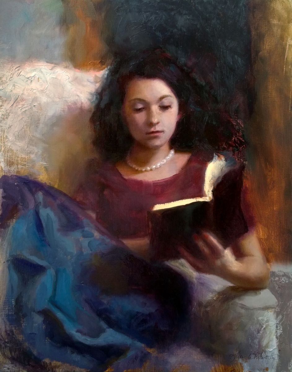 Jaidyn Reading A Book 1 By Karen Whitworth Artwork Archive