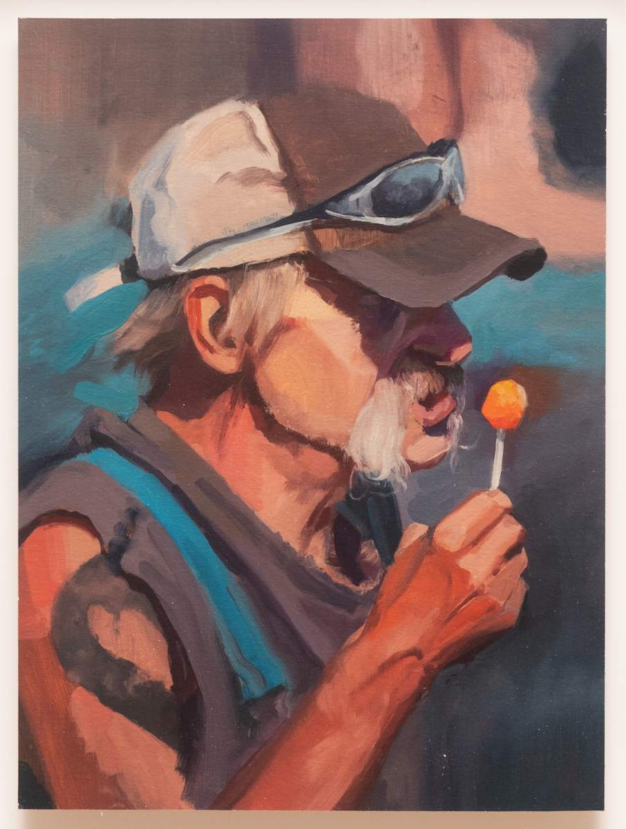EWP Oil Portrait Print #4 by Alexander Grimm  Image: Front view of the mounted Giclée print on paper 