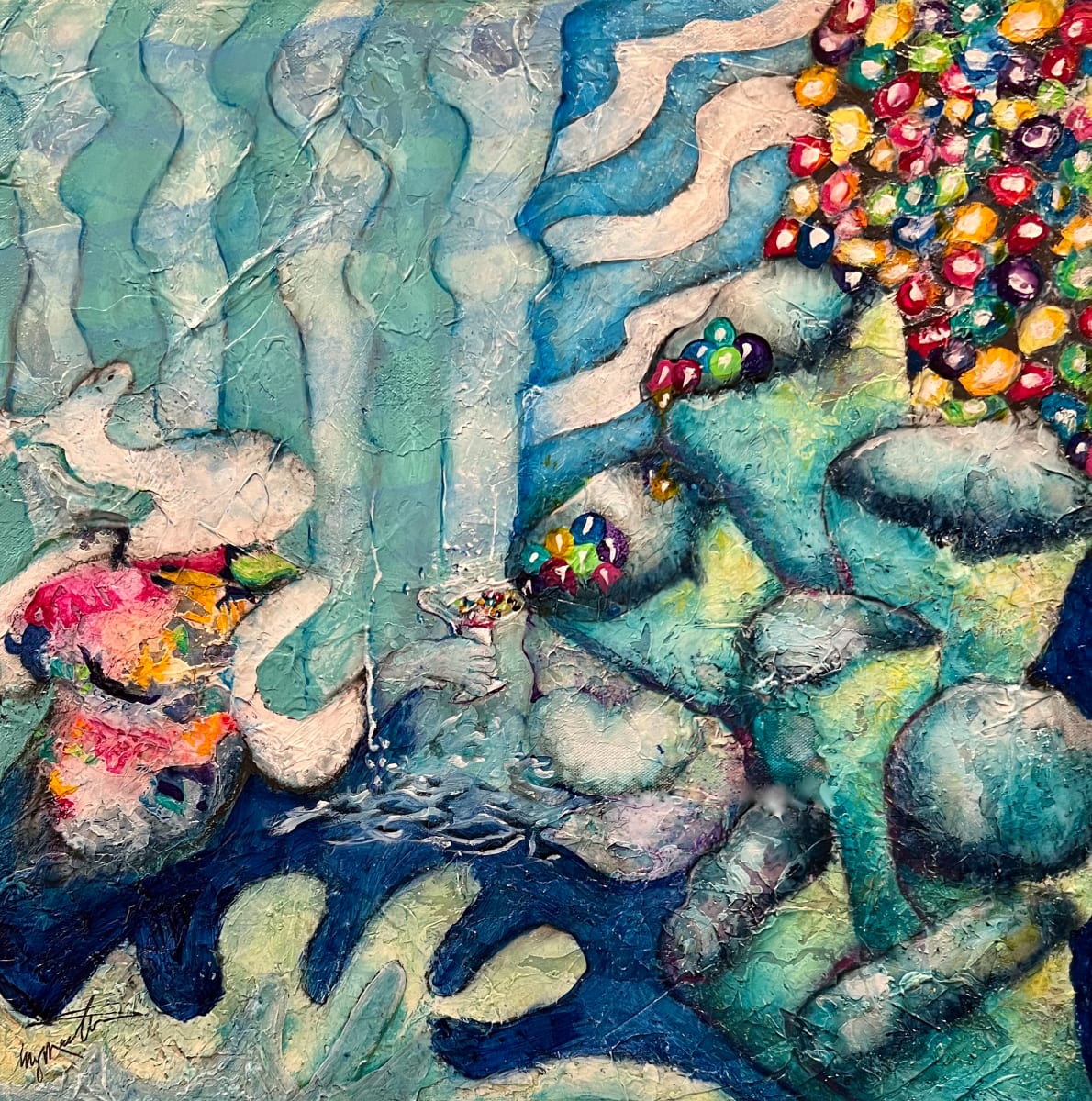 Textured Lullaby of Vibrancy by Liz Morton 