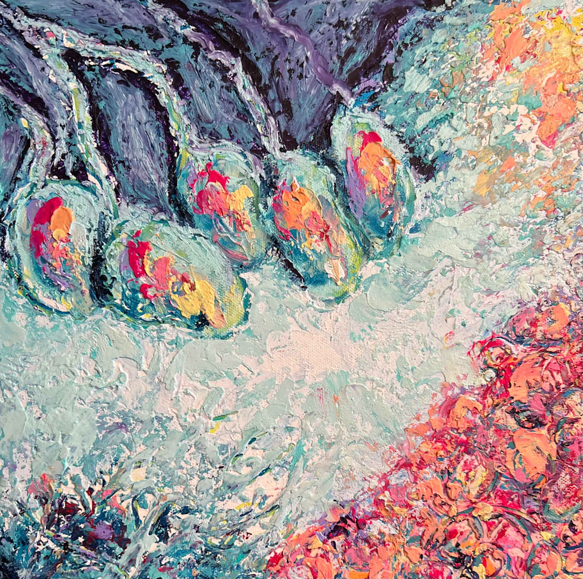 Through Turquoise Waves by Liz Morton 