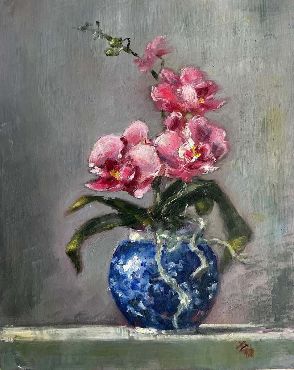 Pink Orchid by Vicky Zhou, Image 1.