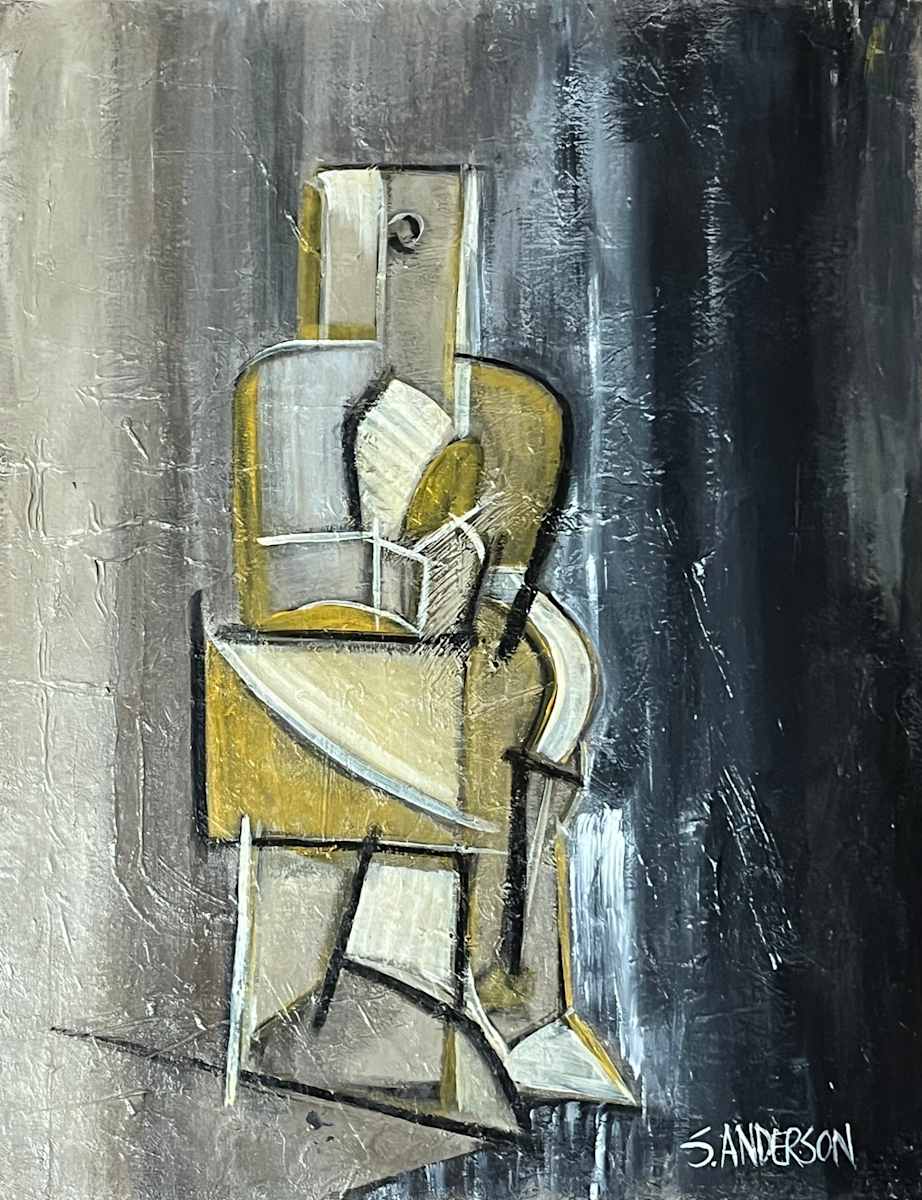 Study of J. Lipchitz Seated Figure 1917 by Sam Anderson  Image: Sam Anderson, Study of J. Lipchitz Seated Figure 1917