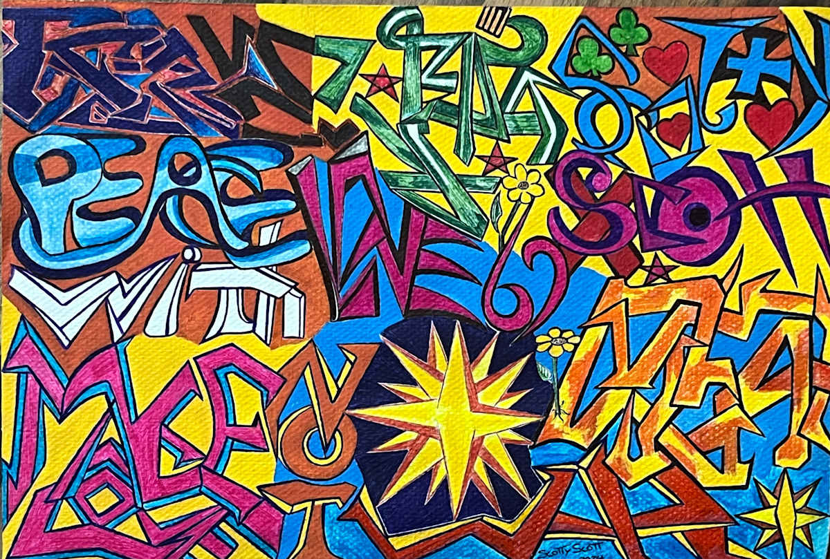 Graffiti: Modern Abstract by Scotty Scott, Image 1.