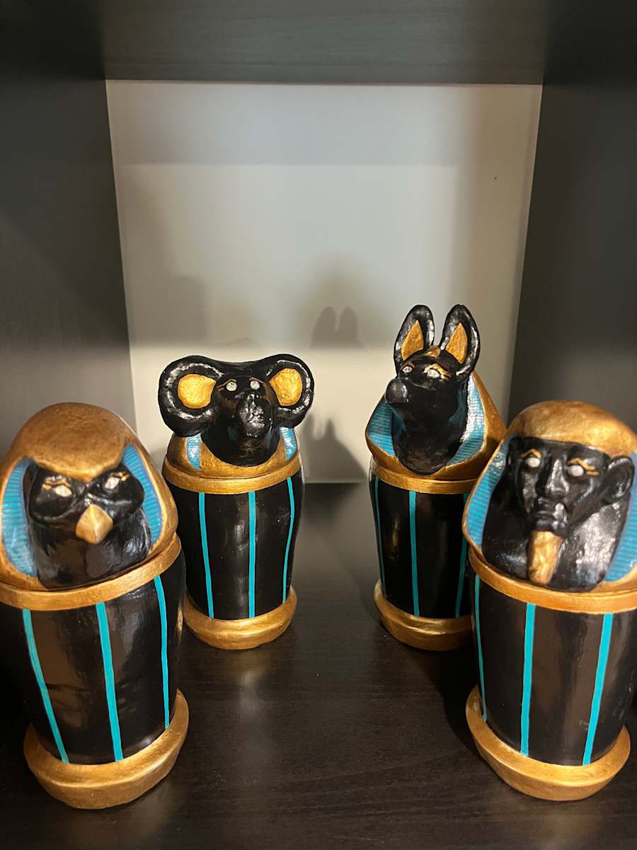 Anubis Jar Sculptures by Thomus Manos  Image: Thomus Manos, Anubis Jar Sculptures