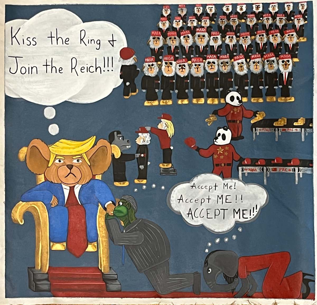 "Kiss the Ring, Fall in Line, Join the Reich” Chumpy Mouse #2 by Thomus Manos 