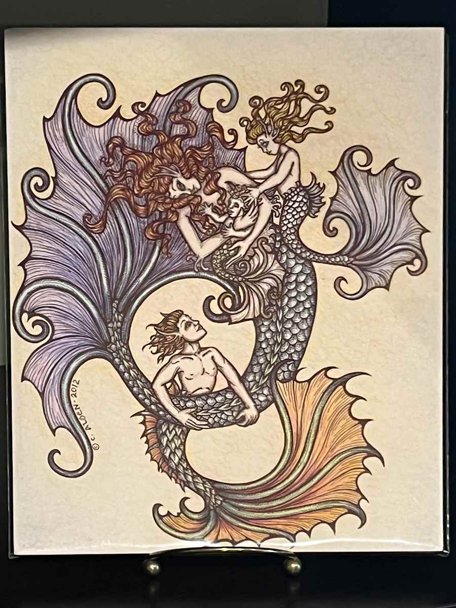 Mermaid Family (print) by Carole Alden  Image: Carole Alden, Mermaid Family (print)