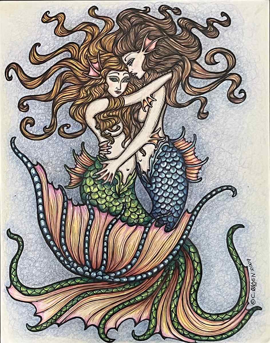 Mermaid Embrace by Carole Alden  Image: Carole Alden, Mermaid Embrace