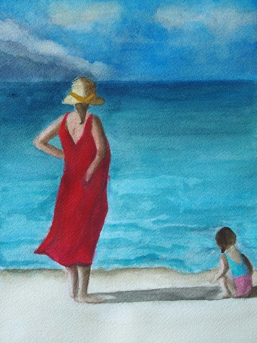 Sunday Afternoon at the Beach by Shelley Loring 