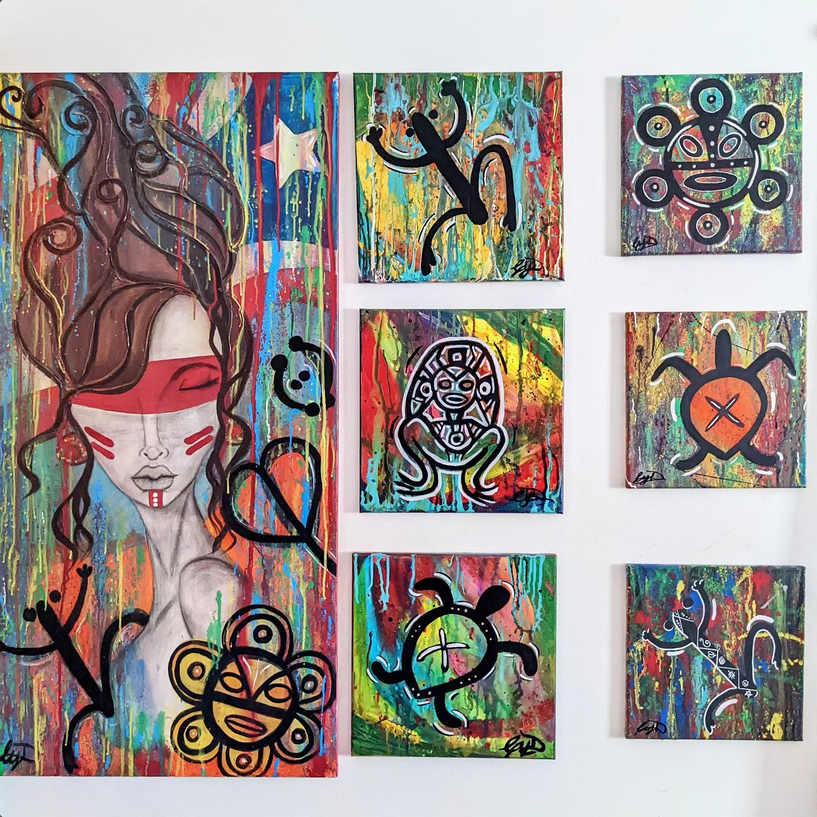 Boricua Petroglyphs Series by Consuelo (Connie) Yuisa Deus 