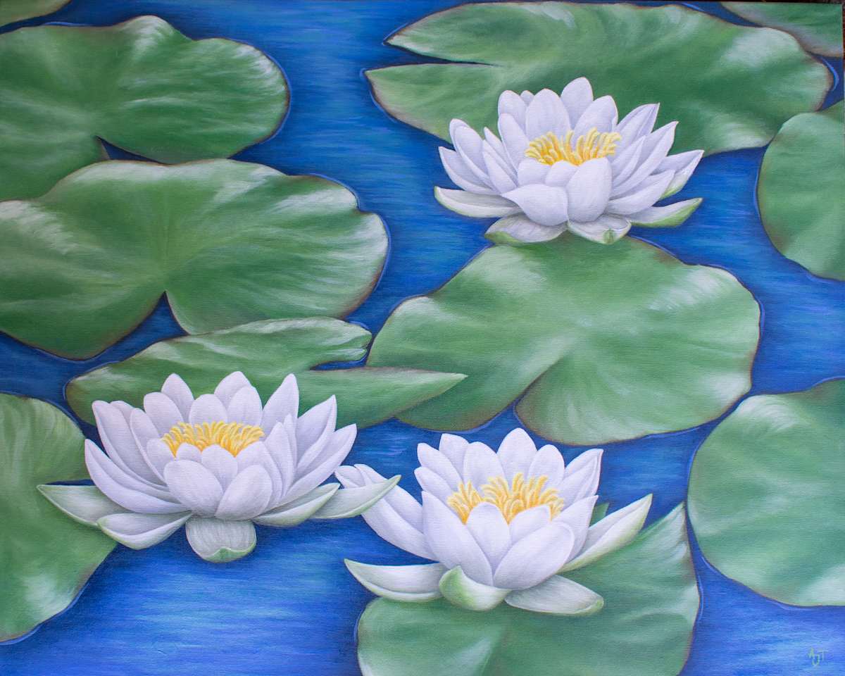 White Lillies by Ann Travis 