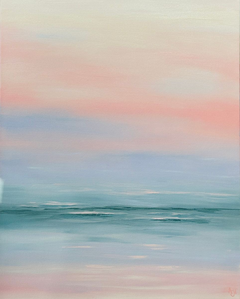 Sunset Horizon Abstract by Ann Travis 