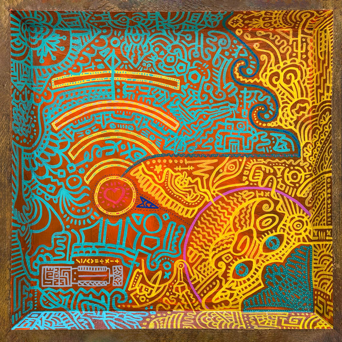 Nychthemeron by Wesley Ethyn Bowers  Image: Artwork showing the edges of the tray.