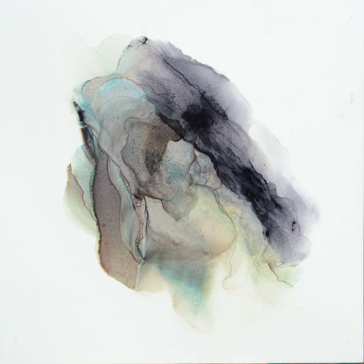 Evening Romance by Angela Corey  Image: "Evening Romance" - Alcohol Ink Painting on 8x8 white cradle board