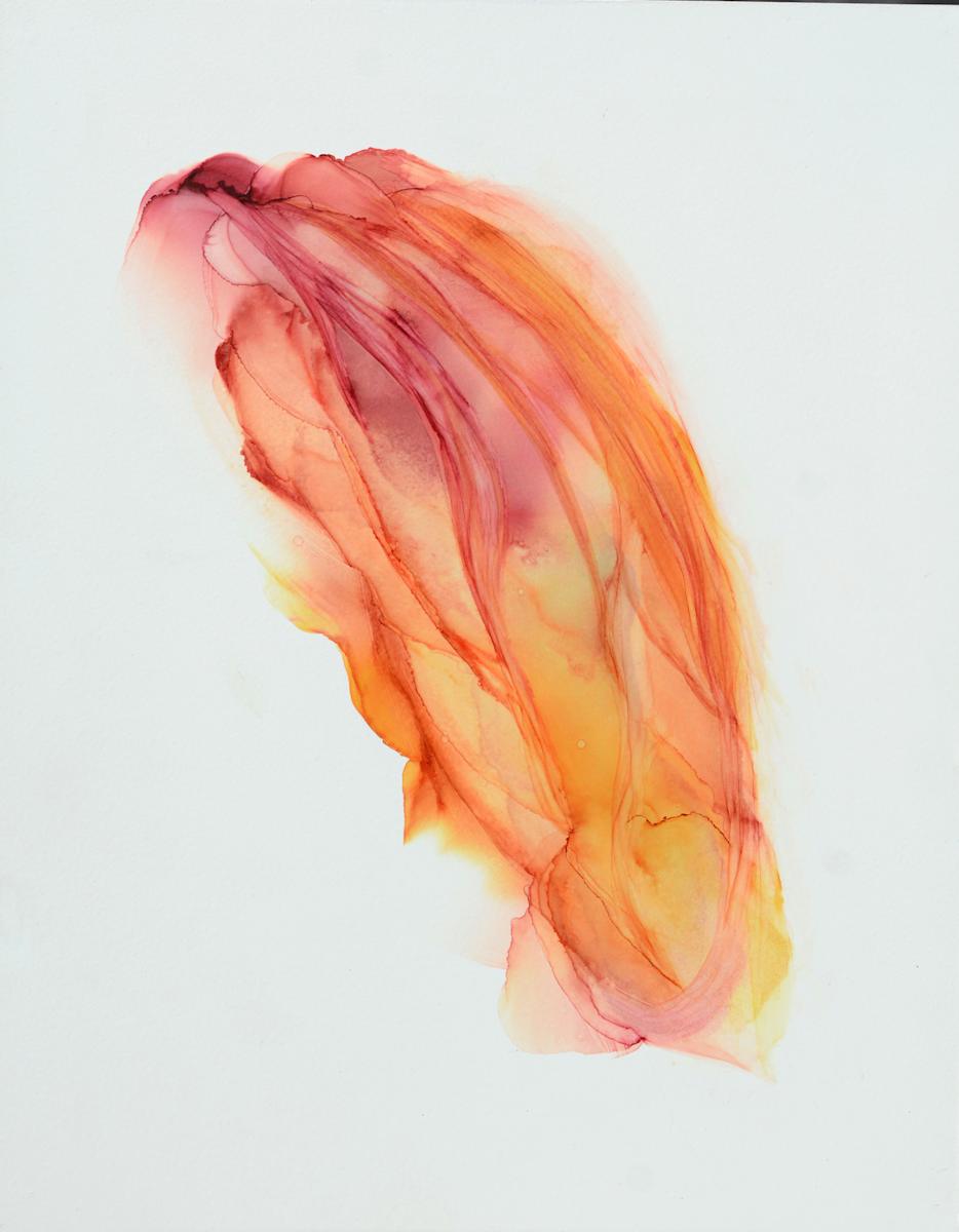 Firestorm by Angela Corey  Image: "Firestorm" - Alcohol Ink painting on white cradle board