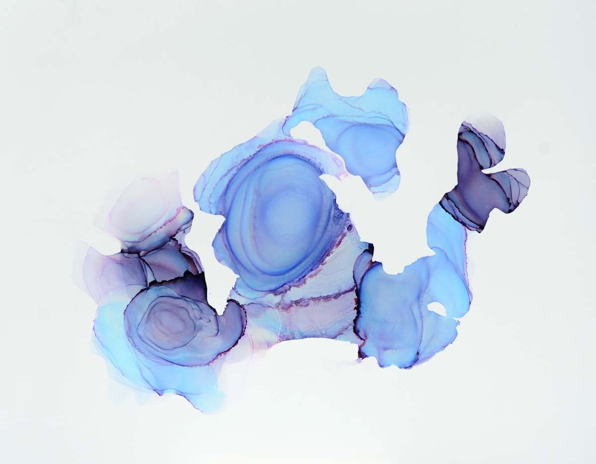 Missing Pieces by Angela Corey  Image: "Missing Pieces" - Alcohol Ink Painting on 11x14 Yupo paper mounted on wood cradle board