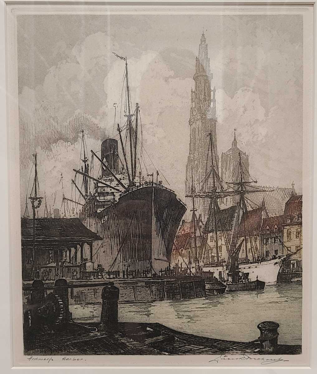 Antwerp Harbor by Leon Pescheret, Image 1.
