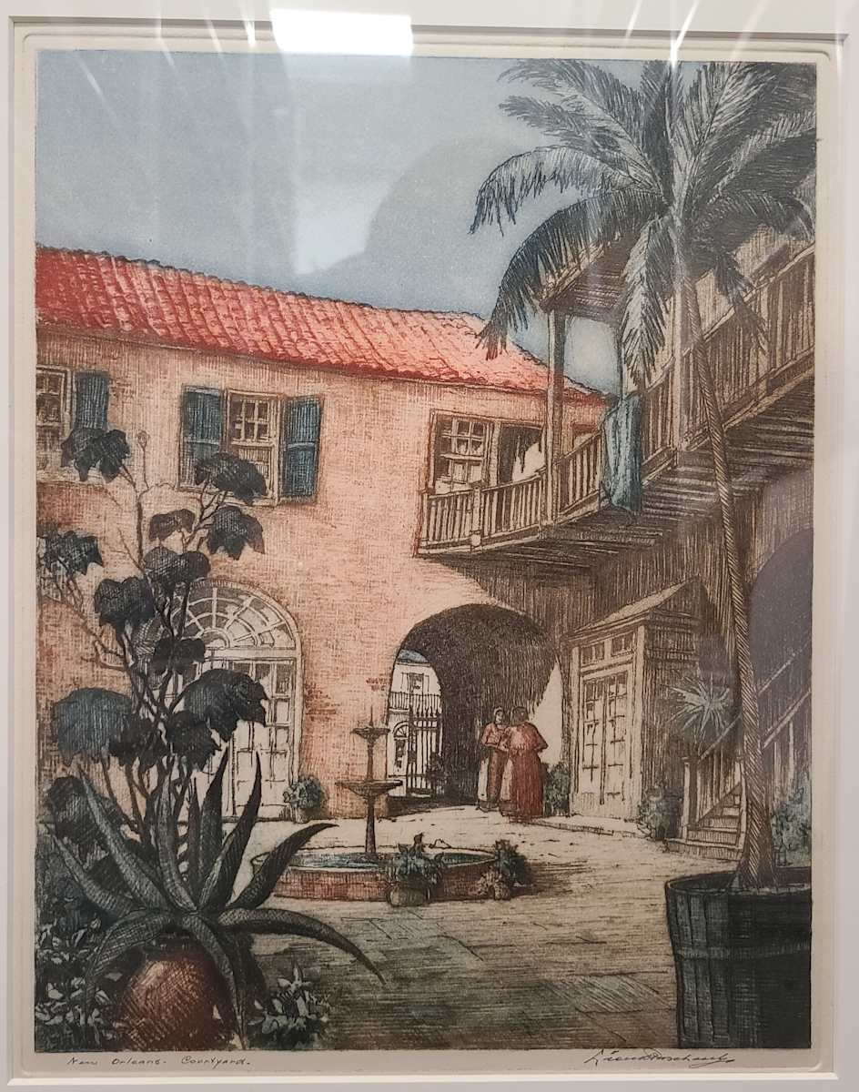 New Orleans, Courtyard by Leon Pescheret, Image 1.