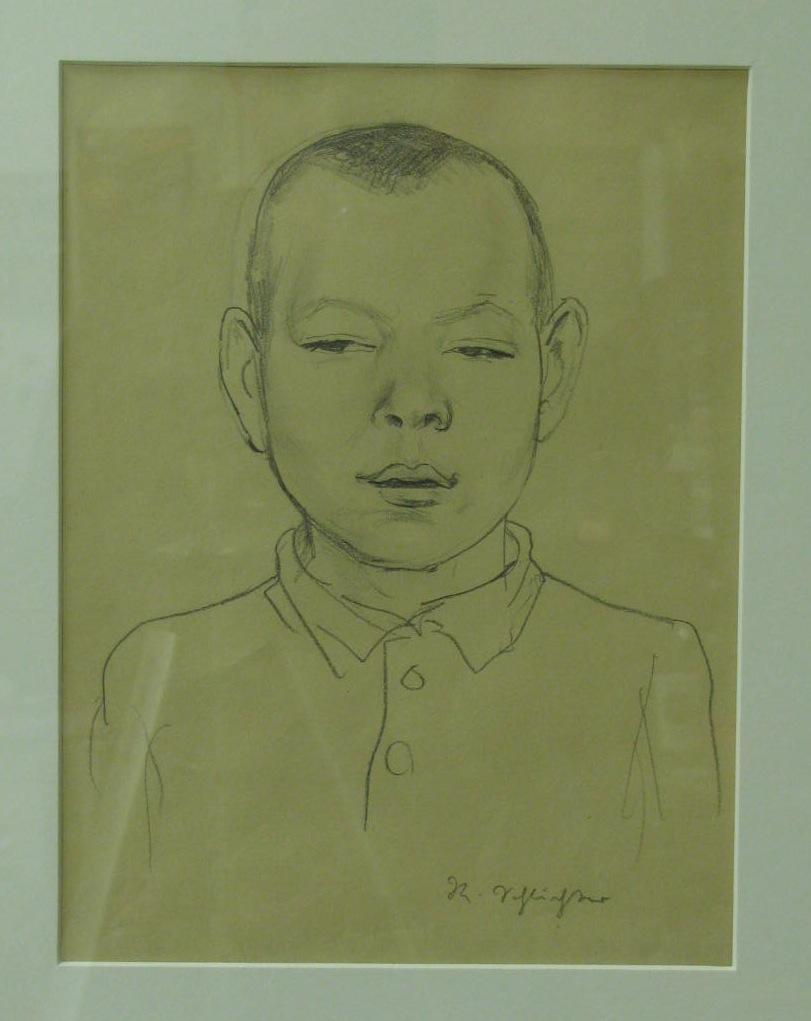 Kinderportrait (Child Portrait-Boy) by Rudolf Schlichter, Image 1.