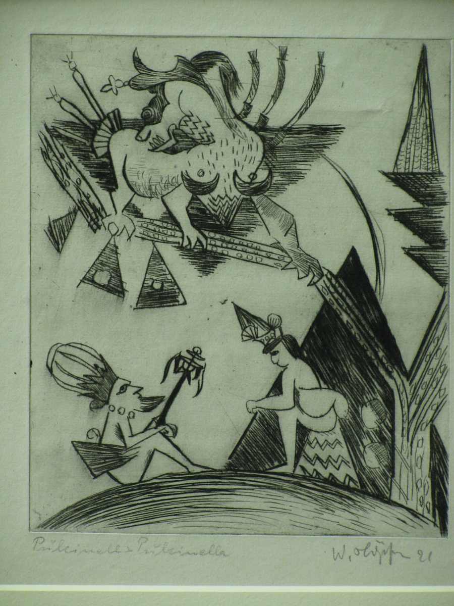 Pulcinell und Pulcinalla by Wilhem Höpfner, Image 1.