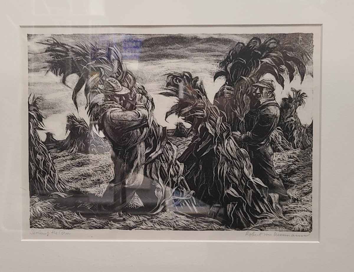 Folio: "Shucking the Corn" by Robert Von Neumann, Image 1.