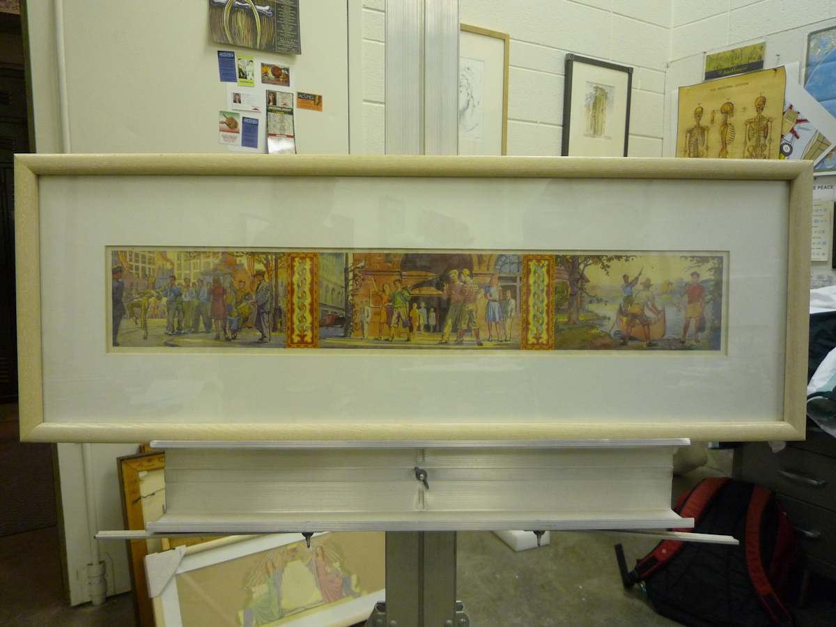 Mural Design (three horizonal scenes) by Andrew and Louis Karoly, Szanto, Image 1.