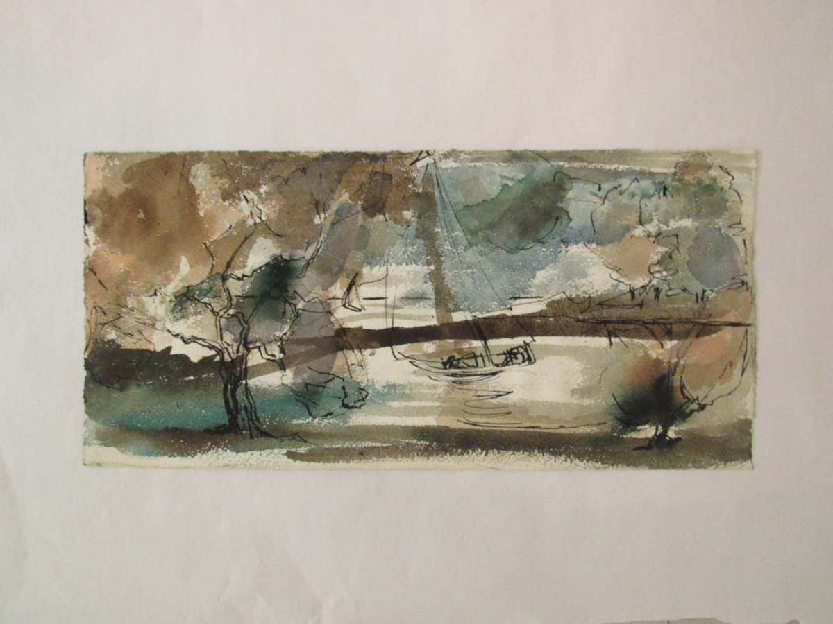 Sailboat Sketch by Evelyn Guhr Sweeney, Image 1.
