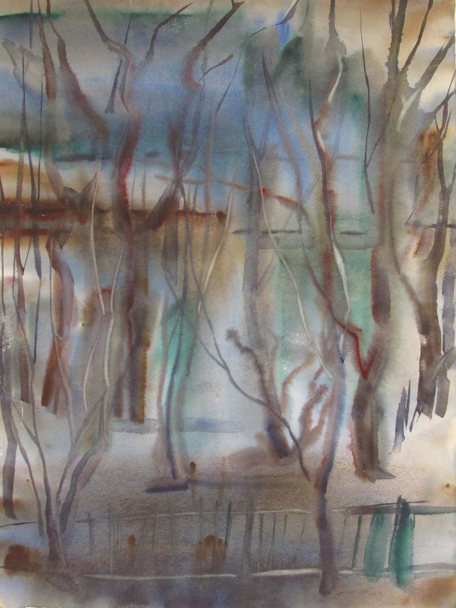 Landscape with Trees by Evelyn Guhr Sweeney, Image 1.