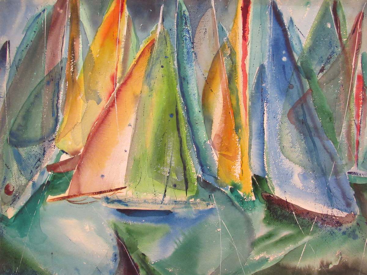 Sailboats by Evelyn Guhr Sweeney, Image 1.