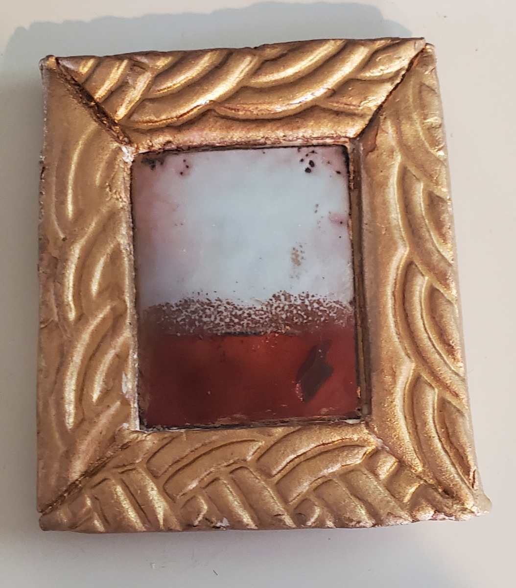 Horizon Tiny by Jan Somers  Image: Copper Enamel with Paper Clay Frame 